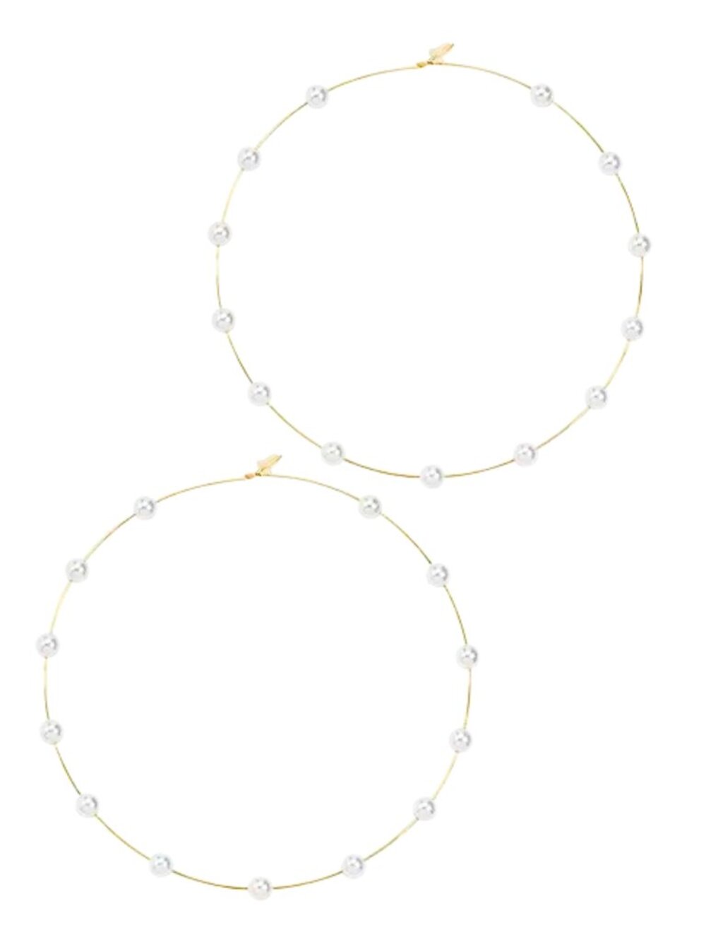 Oversized Pearl Hoops